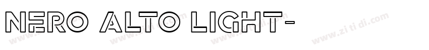 Nero Alto Light字体转换
